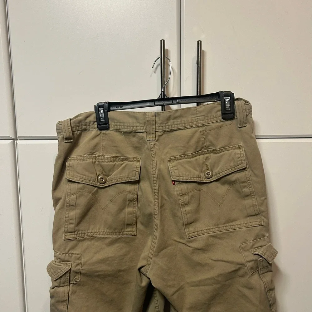 Levis Mens Cargo Shorts Tan Khaki Cotton Utility Workwear W34 Casual Summer